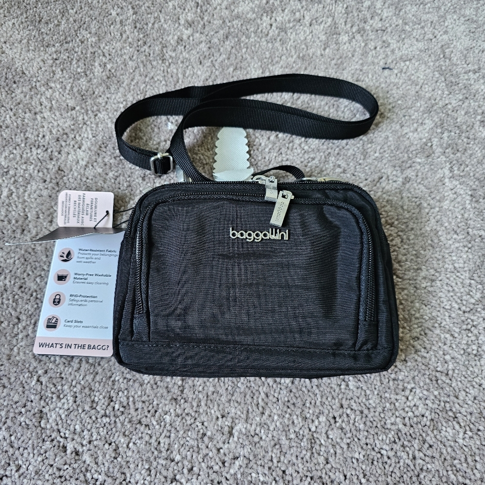 Baggallini Black Crossbody Hip Bum Bag